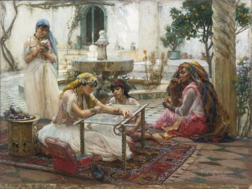 Árabe Painting - DANS UNE VILLE DE CAMPAGNE ALGER Frederick Arthur Bridgman Árabe